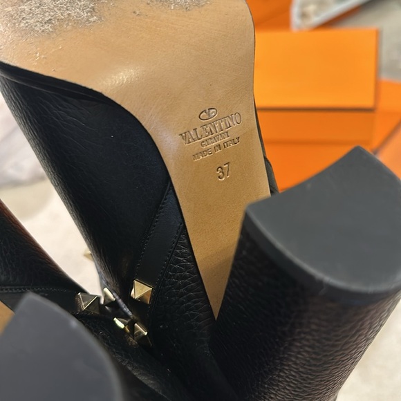 Valentino Rockstud Boots Sz 37 Black - Picture 5 of 10